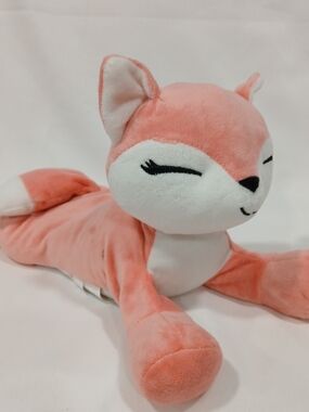 Books-a-Million Pink Fox Microwaveable Plush Warm Heat Therapy Cozy EUC 11"